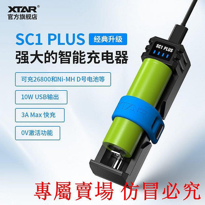 XTAR SC1 PLUS 18650/26800/21700便捷式快速3A 鋰離子電池充電器 G