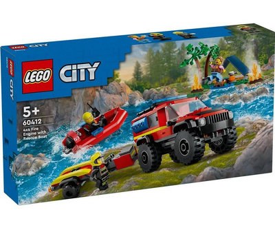 【樂GO】樂高 LEGO 60412 四輪驅動消防車和救援艇 消防員 城市 CITY 積木 玩具 禮物 樂高正版全新