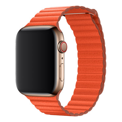 適用apple watch6蘋果智能手錶錶帶皮質回環款iwatch7手錶帶5/SE/4/3/2代新款38/42/40/44mm替換帶腕帶男女
