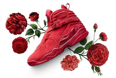 女鞋BEETLE NIKE AIR JORDAN 8 VALENTINES DAY 情人節 紅色 AQ2449-614