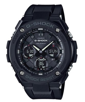 【CASIO G-SHOCK】GST-S100G-1B 錶盤以不同材質的雙層結構，提升防震 GST-S100G