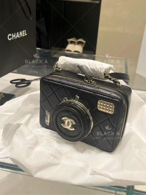 【BLACK A】CHANEL 24S 黑色羊皮相機包 價格私訊