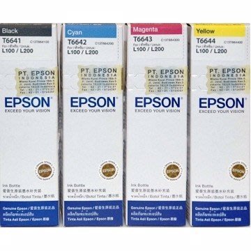 【綠能】 EPSON 原廠墨水盒裝(4色一組) L100/L110/L120/L200/L355/L300/L350