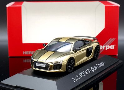 【M.A.S.H】[現貨特價] Herpa 1/43 Audi R8 V10 plus Coupe gold 電鍍金