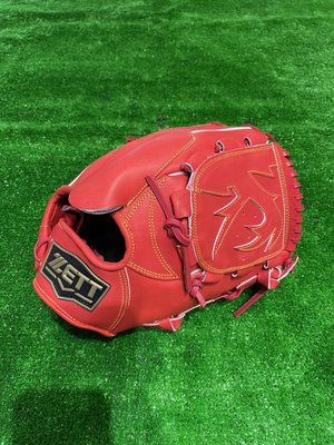 棒球世界ZETT硬式牛皮棒壘球手套11.5吋投手檔特價不到 65折 本壘版標紅色正標