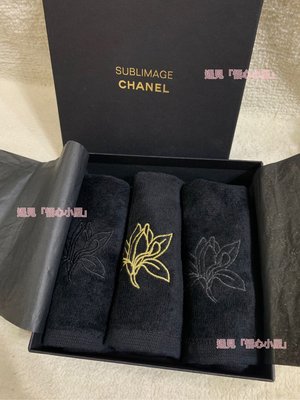 僅此現貨 全新Chanel香奈兒 限量限定絨布奢華金燦毛巾組3入 禮盒組 保養組 方巾