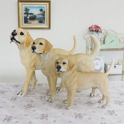 仿真狗擺件庭院拉布拉多犬模型客廳裝飾品假狗雕塑創意工藝品禮品~特價