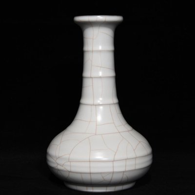 官瓷弦紋瓶，高23.5cm直徑15cm，編號4 瓷器 古瓷 古瓷器