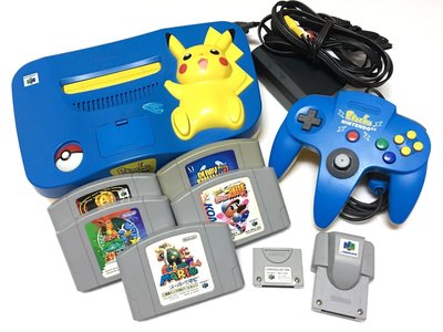 【任天堂 Nintendo 64】N64 皮卡丘限定版主機日製、遊戲及週邊配件組合 出售