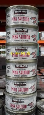 【小如的店】COSTCO好市多代購~KIRKLAND 阿拉斯加去皮去骨鮭魚罐頭(170g*6罐) 890181