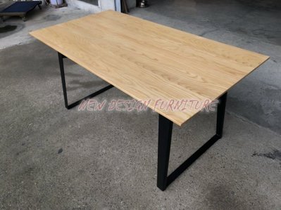 【N D Furniture】台南在地家具-工業風厚實寶寶木心板貼栓木實木皮桌面原木色180cm餐桌/工作桌WB