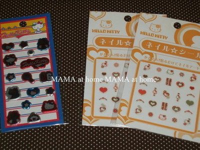 特價/44/NEW＜日本Sanrio　2004年日本限定Hello Kitty貼紙1枚+指甲飾貼2枚＞
