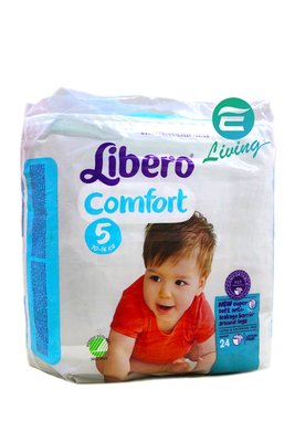 【易油網】【缺貨】Libero Comfort 麗貝樂 全棉嬰兒尿褲 (XL) (5號) 24片【整箱購買】#92474