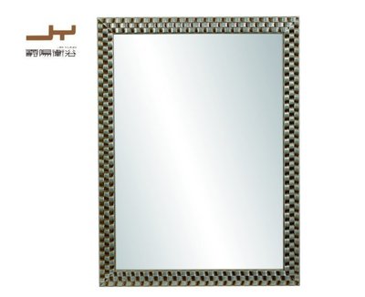 《台灣尚青生活館》JaYung 爵陽衛浴 化妝鏡 明鏡 浴鏡 浴室鏡子 #73240 木框藝術 ❤可直掛橫掛