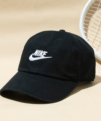 NIKE CLUB CAP 卡其色 黑色 刺繡小標復古老帽 棒球帽FB5368