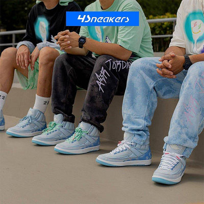 新款推薦 專櫃城Air Jordan 2 x J Balvin  AJ2聯名藍色笑臉復古籃球鞋DQ7691-419 可開
