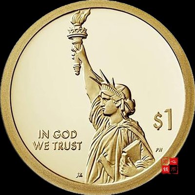 【古玩市場】美國1美元創新紀念幣愛迪生電燈2019年第4枚新澤西州外國硬幣