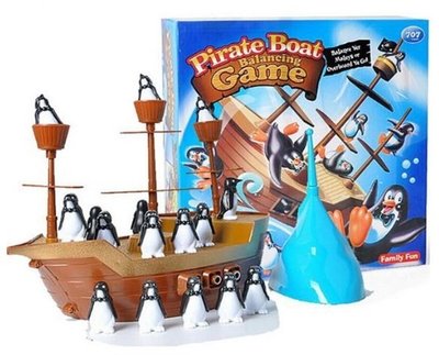♈叮叮♈ 海盜船企鵝 歷險平衡遊戲組 企鵝平衡遊戲 海盜船冒險大挑戰 親子互動 益智 桌遊 玩具 親子遊戲 團康活動