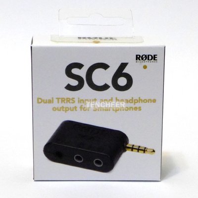 ＜TENCHEER＞ Rode SC6 3.5mm 雙 TRRS 輸入 耳機 輸出 (全新盒裝) 雙麥克風 smartLav