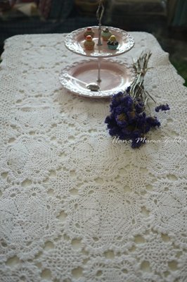 預購 復古 蕾絲 長方形 160*80cm 白色 桌巾 桌布 鉤花 花朵 鏤空 縷空 純棉 手鉤 手工 手作 鋼琴 蓋巾