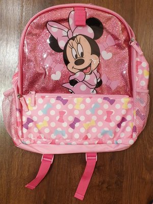 【便宜出清】香港帶回 迪士尼 米妮 蝴蝶結 可愛 休閒 女童 後背包 書包
