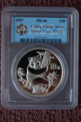 1987年熊貓銀幣ACCA PR68