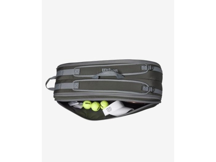 【曼森體育】Wilson Tour stone 網球拍袋 6支裝 暗綠色 網球拍