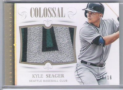 2014 Panini National 小國寶 KYLE SEAGER  限量16張 大PATCH球衣卡 16/16