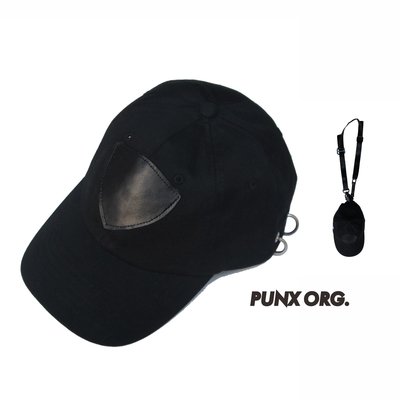 PUNX 22SS BLACK SPLICE CAP 工裝圈形金屬拼接老帽【 PUNX 】