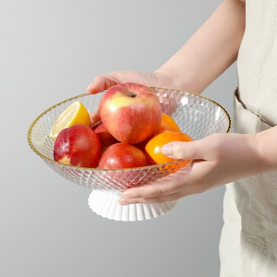 水果盤家用客廳茶幾2023新款高顏值現代輕奢風瀝水托盤網紅干果盤