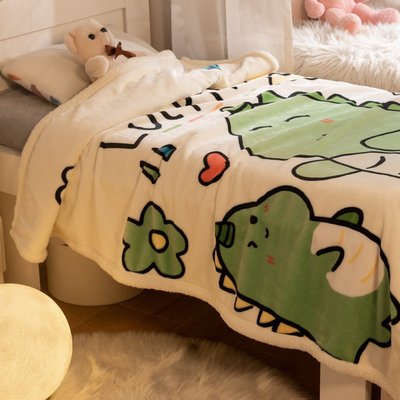 批發兒童毛毯羊羔絨雙層加厚法蘭絨午睡空調毯子外貿禮品沙發蓋毯