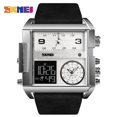 時刻美 SKMEI 1391  腕錶運動 商務手錶 男士 創意 款休閑多功能方形手錶跨手錶 男士豪華手錶 精品品牌手錶