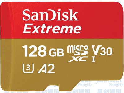 SanDisk Extreme 128GB microSDXC UHS-I U3 A2 影像儲存記憶卡【風和資訊】
