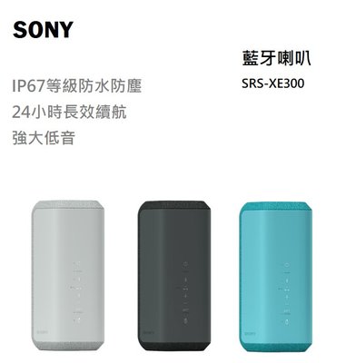 【樂昂客】(含發票) 免運可議價 台灣公司貨 SONY 索尼 SRS-XE300 無線 藍牙喇叭 IP67 強大低音