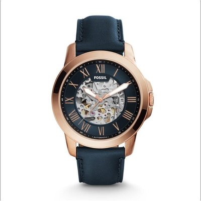 熱銷特惠 免運 實拍 Fossil Grant 系列皮革自動手錶—藍色 ME3102 配件齊全明星同款 大牌手錶 經典爆款