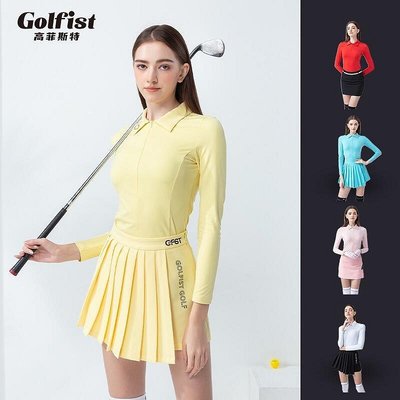 新款推薦 高爾夫服女秋冬長袖女球衣golf女士緊身運動休閒球服 7ZFJ-可開發票