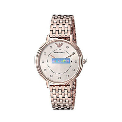 小Z代購#EMPORIO ARMANI 亞曼尼手錶 AR11062 鋼帶石英腕錶 簡約時尚優雅女士手錶 歐美