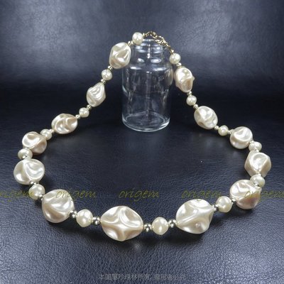 珍珠林~出清特價~16MM~變體塑膠珍珠項鍊#718+9