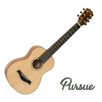 Pursue PSB-30 雲杉單板 沙比利木背側 30吋 民謠吉他 小吉他 旅行吉他 - 【他，在旅行】