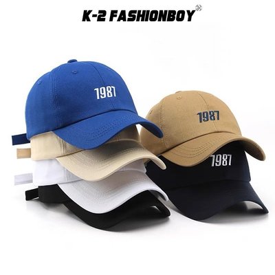 【K-2】1987 刺繡 老帽 棒球帽 穿搭 帽子 情侶 搭配 帽 1987帽子 K2 便宜衝量款【KM85】