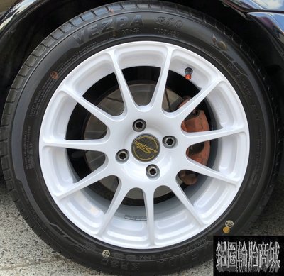 全新鋁圈 wheel S858 15吋鋁圈 4孔100 5孔100 白色 6.5J ET40 K8 coupe 實裝圖