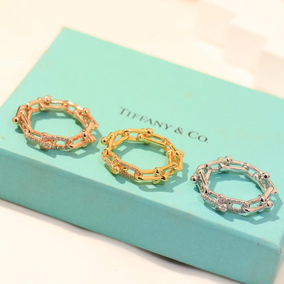 Tiffany Hardwear系列戒指 蒂芙尼 戒指首 端 女神同款 設計彰顯精致優雅，低調綻放自信 常細 NO15978