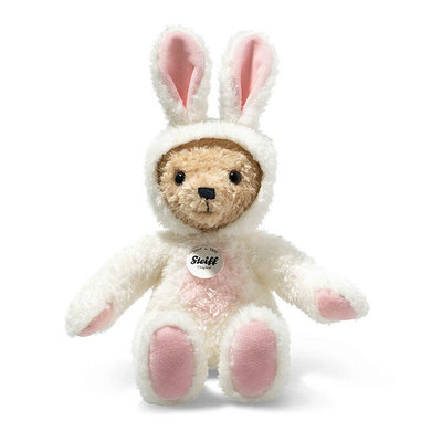 全新 STEIFF 德國金耳釦 泰迪熊 Teddy Bear Bunny White 兔年限定款 (經典泰迪熊 黃標)