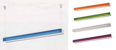 T5四尺雙管吊燈(藝術型T5吊燈) 含燈管有白、藍、橘、綠、紫顏色可選~t5 28w吊燈
