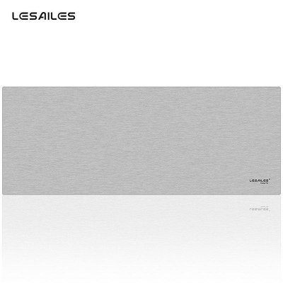 鼠標墊 飛遁（LESAILES）800*300*3mm灰色條紋電競遊戲墊大號鎖邊加厚辦公鍵盤書桌墊灰白色