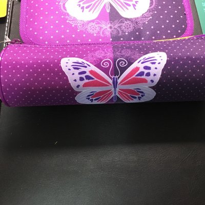 Tiger Family 鉛筆袋/鉛筆盒/鉛筆包/文具 全新 紫色 蝴蝶款