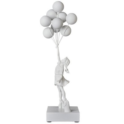 SYNC. Banksy flying balloons girl 氣球女孩 白 限量200體  .