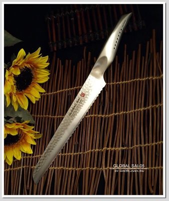 雙雄名家刀品《GLOBAL具良治》SAI-05 麵包刀 19cm (夾鋼)型號:SAI-05