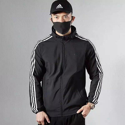 Adidas阿迪達斯風衣男2019秋新款運動防風衣夾克訓練連帽外套4600