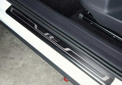 NewTiguan NewTouran Golf7 Passat B8 用迎賓踏板 R-line款 不鏽鋼髮絲紋鈦黑款